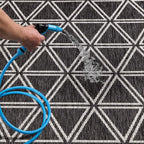 Keen Home Design Outdoor Rug - 6x9 Washable Indoor/Outdoor Rug for Patio, Balcony, Kitchen, Garden, Beach, Deck and Porch. Size: 6'7" x 9'2"