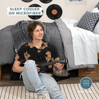 Bare Home Comforter - Reversible Colors - Goose Down Alternative - Ultra-Soft - Premium 1800 Series - All Season Warmth - Bedding Comforter (Twin/Twin XL, Grey/Light Grey)