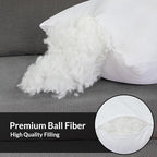 ROYALE LINENS 16 x 16 Pillow Insert - Down Alternative Throw Pillows Insert - Square Pillow Pack of 4 White - Bed & Couch Pillows - Inner Cushion for Bed, Cushion for Living Room - Shams Stuffer