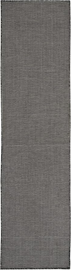 Nourison Home Positano Charcoal 2' x 6' Area Rug Easy Clean, Non Shedding, Bed Room, Living Room, Dining Room, Kitchen (6' Runner)