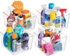 ClearSpace XL Clear Plastic Storage Bins - 2 Pack for Kitchen Cabinet and Fridge Organization