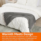 Amazon Basics Cozy Room Décor Throw Blanket, Lightweight, Recycled Polyester, Dark Gray and Light Gray Herringbone, 50"x 60"