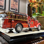 Fire Truck American Antique Decorative Firetruck Model Statue Figurine Retro Style Handcraft Gifts Collectibles…