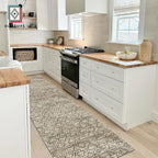 RUGSURE Washable Area Rugs, 2'6'' x 8' - 1/6 Thick - Stain & Water Resistant Non-Slip - Perfect Resistant Rug for Living Room, Bedroom, Nursery, Pet & Child Friendly, Vibrant Colors Rugs, Brown