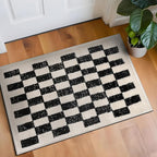Rugshop Black and White Checkered Area Rug – High-Contrast Grid Pattern Carpet for Living Room, Bedroom, or Dorm – Trendy Contemporary Soft Floor Décor 2' x 3' Black