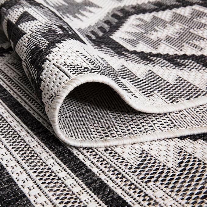 Keen Home Design Outdoor Rug - 8x10 Washable Indoor/Outdoor Rug for Patio, Balcony, Kitchen, Garden, Beach, Deck and Porch. Size: 7'9" x 10'2"