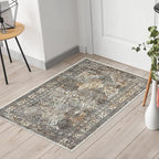 Keen Home Design 2x3 Rug - Machine Washable Entry Rug with Non-Slip Backing, Ideal for Enteryway, Kitchen, Bathroom, Laundry Room - Vintage, Easy Clean, Durable, Low Pile Rug - (2' x 3')