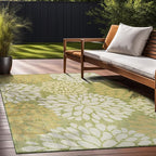 Beverly Rug Outdoor Rug 6x9 Modern Exotic Tropical Leaf Area Rugs for Indoor and Outdoor Patio Deck Porch Garden Water Resistant Washable Outside Carpet (6 x 9 Green)