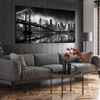 Brooklyn Bridge Wall Art Large City Wall Decor for Living Room Office Wall Decor 29 x 59 Inch