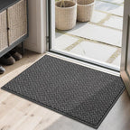 COSY HOMEER-Door-Mat 20" x 32" Non Slip Absorbent Entryway Rugs Dirt Trapper Doormats Washable Entrance Mats Low Pile Welcome Floor Mat for Front Back Door and Entry Mats,Dark Grey