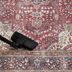 Keen Home Design 2x10 Rug - Machine Washable Runner Rug with Non-Slip Backing, Ideal for Hallway, Entryway, Kitchen, Laundry Room - Vintage, Easy Clean, Durable, Low Pile - (2'6" x 10')