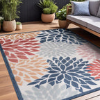 Beverly Rug Outdoor Rug 10x14 Large Modern Floral Tropical Area Rugs for Indoor and Outdoor Patio Easy to Clean Non Shedding Living Room Porch Garden Washable Outside Carpet (10 x 14 Multicolor)