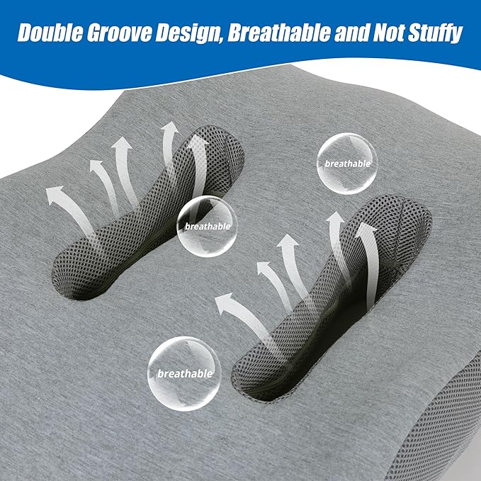 BALAPET Wedge Leg Pillow, Ergonomic Breathable Pressure Reducing Elevation Pillow for Post-Surgery, Post-Injury or Rest, Memory Foam Leg Pillow for Swelling, Pain,Circulation, Back Support Pillows