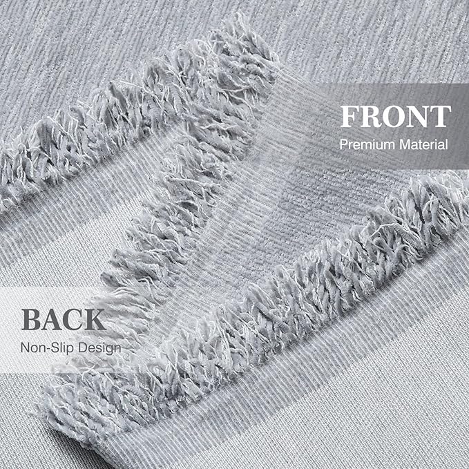 Couch Cover for Dogs Sectional Sofa Covers Washable for 3 Cushion Couch, Chenille Couch Cover Blanket, Sectional Sofa Slipcovers, Multi-Use Furniture Protector for Kids, Pets, 71" X150", Light Grey