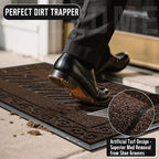 Yimobra Welcome Mat, Heavy Duty Sturdy Door Mats for Home Entrance Outdoor Indoor, Front Doormat for Outside Patio Floor Entry Porch Garage Office, Waterproof, Low Profile, 60 x 36, Coffee