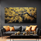 TAIJXAGSG Large Canvas Wall Art Decor For Living Room Pictures Gold Tree Wall Art Decoration Abstract Tree Plants Artwork Wall Art Modern Painting Pictures For Bedroom Home Kitchen Office 29"X 58"