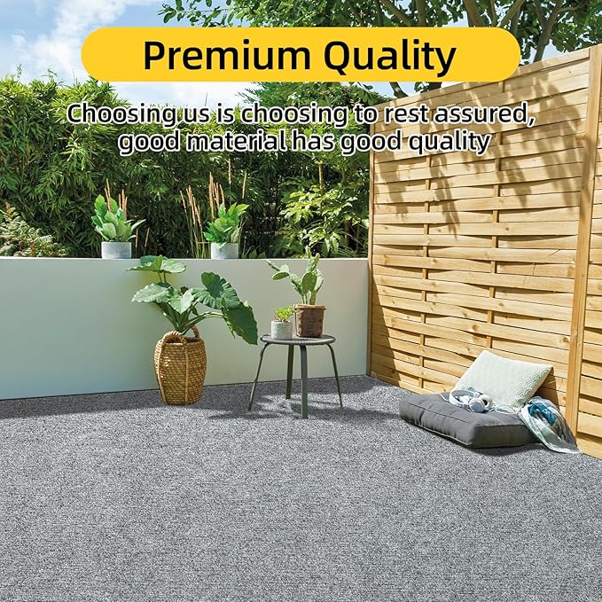 Marine Carpet,5 FT x 20 FT Smoke Gray Indoor Outdoor Carpet 0.2" Thick Boat Carpet with Water-Proof TPE Backing, Non-Slide Outdoor Marine Carpet Roll for Home, Patio, Porch, Deck