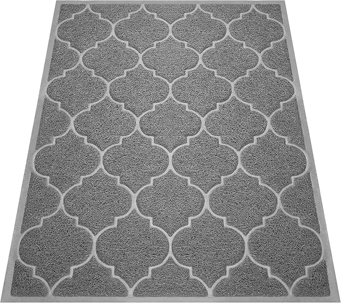Cosyearn Door Mat, Front Door Mat, 46x35, Welcome Mats for Entryway,Garage,High Traffic Areas, Jumbo Size, Doormat Entrance, Waterproof Mat, Easy Clean, Outdoor Indoor Floor Mat,Non Slip (Grey)