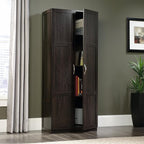 Sauder Storage Cabinet/ Pantry cabinets, 29.61 " x D: 16.02 " x H: 71.50", Cinnamon Cherry finish