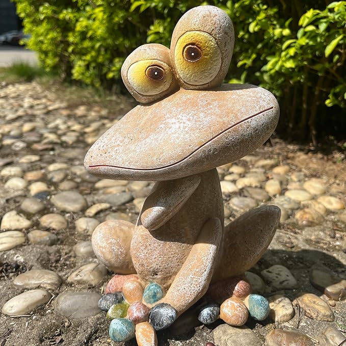 Funny Frog Garden Statues Animal Shapes Indoor and Outdoor Art Decorations Frog Decorations Gardens courtyards terraces Balconies Landscapes Ideal