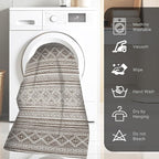 RUGSURE Washable Area Rugs 4' x 6' - 1/6 Thick - Moroccan-Inspired -Stain & Water Resistant Non-Slip - Resistant Rug for Living Room, Bedroom, Nursery, Pet & Child Friendly (Brown)