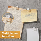 30 Pieces Self-Adhesive Clips Wall Tapestry Clips Sticky Plastic Photo Small Hanging Spring for Poster Photo Wall Teacher Student Home Applications(Clear)