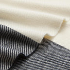 Amazon Basics Room Decor Throw Blanket, Lightweight and Cozy in Polyester, Ivory With Blue Cross-check Pattern, 50"x 60"