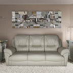 KOHROS Modern Geometric Irregular Mirror for Wall Decor 44" x 30" Decorative Mirror with Beveled Glass for Entryway Hallway Living Room Home Decor Horizontal or Vertical Hanging