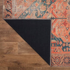 Keen Home Design 6x9 Rug - Machine Washable Area Rug with Non-Slip Backing, Ideal for Living Room, Dining Room, Bedroom - Vintage, Easy Clean, Durable, Low Pile Rug - (6' x 9')