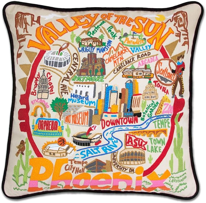 Catstudio Phoenix Embroidered Decorative Throw Pillow