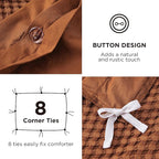 Bedsure Cooling Waffle Duvet Cover Queen - Cotton Blend Rayon Derived from Bamboo Duvet Cover Set for Hot Sleepers, Breathable Bedding Set With a Vintage Charm, 3 Pieces (Burnt Orange, Queen, 90"x90")