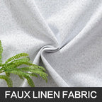 MIULEE Linen Texture Curtains for Bedroom Solid 100% Blackout Thermal Insulated Grayish White Curtains Grommet Room Darkening Curtains/Drapes Decor for Living Room 52x108 Inch (2 Panels)