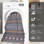 RUGSURE Washable Area Rugs 2'6'' x 8' - 1/6 Thick - Moroccan-Inspired -Stain & Water Resistant Non-Slip - Resistant Rug for Living Room, Bedroom, Nursery, Pet & Child Friendly (Blue and Red)