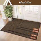 COSY HOMEER-Door-Mat 20" x 32" Non Slip Absorbent Entryway Rugs Dirt Trapper Doormats Washable Entrance Mats Low Pile Welcome Floor Mat for Front Back Door and Entry Mats,Brown