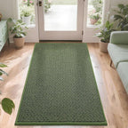 COSY HOMEER-Door-Mat 36"x60" Non Slip Absorbent Entryway Rugs Dirt Trapper Doormats Washable Entrance Mats Low Pile Welcome Floor Mat for Front Back Door and Entry Mats,Green