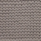 REDEARTH Cube Hand Knitted Pouf - Foot Stool Ottoman - Cord Boho Pouffe - Poof Accent Stuffed Table or Footrest for Living Room - Nursery - Bedroom - Patio - 100% Cotton (16" x 16" x 16") - Taupe