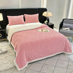 UKELER Sherpa Throw Blanket 60 × 80 inch, Ultra Soft Twin Size Fleece Blanket for All Season, Cozy Plush Arch Blankets for Bed Couch Sofa Office Camping, Pink