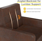 Kromax Mid-Century Modern Accent Chair for Living Room, 496 Lb. Weight Capacity, Dual Armrests, Comfy Extra Large Seat, Timeless Style Perfect for Reading & Relaxing, Bronze