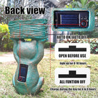 Frog Solar Welcome Garden Statues Outdoor Décor- Frog Figurines Solar LED Light Lawn Ornaments - Yard Decorations for Patio, Balcony, Backyard -Unique House Warming Gifts for Mom