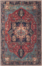 Keen Home Design 2x3 Rug - Machine Washable Entry Rug with Non-Slip Backing, Ideal for Enteryway, Kitchen, Bathroom, Laundry Room - Vintage, Easy Clean, Durable, Low Pile Rug - (2' x 3')