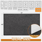 Mibao Front Door Mat, Dirt Trapper Welcome Mat for Outdoor Indoor, Non-Slip Waterproof Doormat, Durable Machine Washable Low Profile Entry Rug for Back Door Outside Patio Porch, 72" x 48", Grey