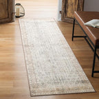 Keen Home Design 2x7 Rug - Machine Washable Runner Rug with Non-Slip Backing, Ideal for Hallway, Entryway, Kitchen, Laundry Room - Vintage, Easy Clean, Durable, Low Pile Rug - (2'6" x 7')