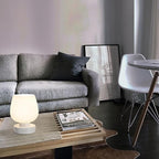 Cordless Bedside Lamp, Portable Rechargeable Table Lamps for Bedroom for Night Stands, Touch Stepless Dimmable Desk Lamp, Warm LED Bulb, Round Shape, 1 Set, White