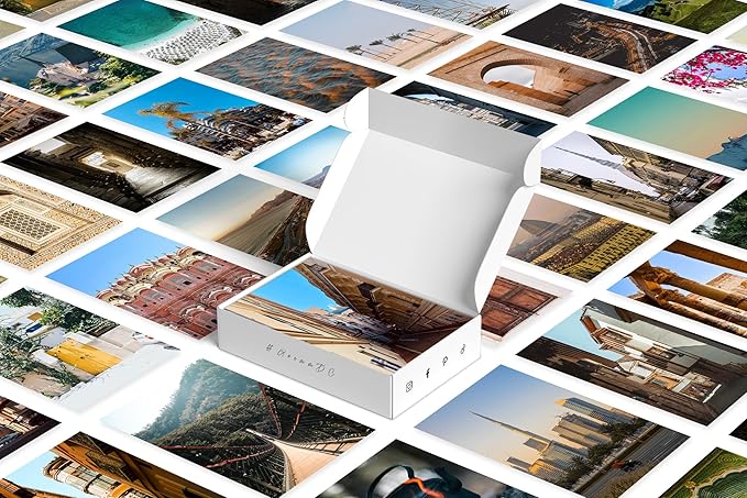 Y2K BOO World Travel Wall Collage Kit - 50pcs Aesthetic Posters for Room Decor, Perfect Dorm and Bedroom Wall Art, Adventure and Travel Collage Kit for Enthusiastic Teen Girls