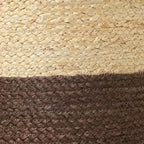 REDEARTH · Cylindrical Pouf Foot Stool Ottoman - Jute Braided Pouffe Poof Accent Sitting Footrest for Living Room, Bedroom, Nursery, Patio, Lounge & Other Rooms (Natural Acorn, 18"x18"x14")