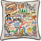 Catstudio South Dakota Embroidered Decorative Throw Pillow