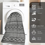 RUGSURE Washable Area Rugs 9' x 12' - 1/6 Thick - Moroccan-Inspired -Stain & Water Resistant Non-Slip - Resistant Rug for Living Room, Bedroom, Nursery, Pet & Child Friendly (Black)