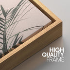 SIGNWIN Framed Canvas Print Wall Art Set Tropical Palm Leaf Beach Ocean Shore Landscape Nature Wilderness Modern Art Realism Decorative for Living Room, Bedroom, Office - 24"x36"x3 Natural