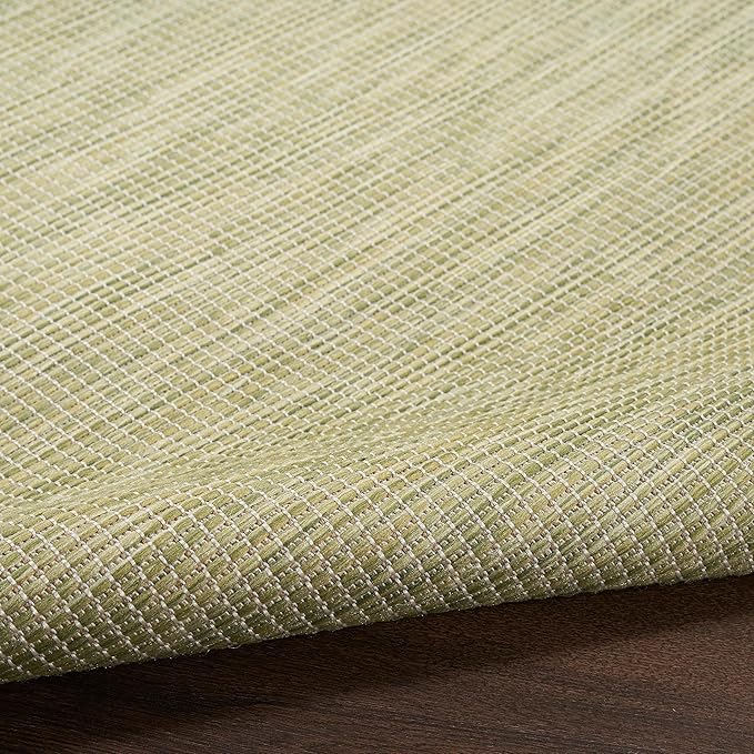 Nourison Home Positano Indoor/Outdoor Green 4' x 6' Area Rug, Easy Cleaning, Non Shedding, Bed Room, Living Room, Dining Room, Backyard, Deck, Patio (4x6)