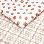 Amazon Basics Lightweight Microfiber Comforter Sets, 2-Pieces, Off White, Floral, Twin/Twin XL